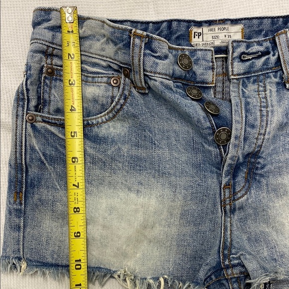 Free People Light Blue Jean Micro Shorts - Picture 4 of 9